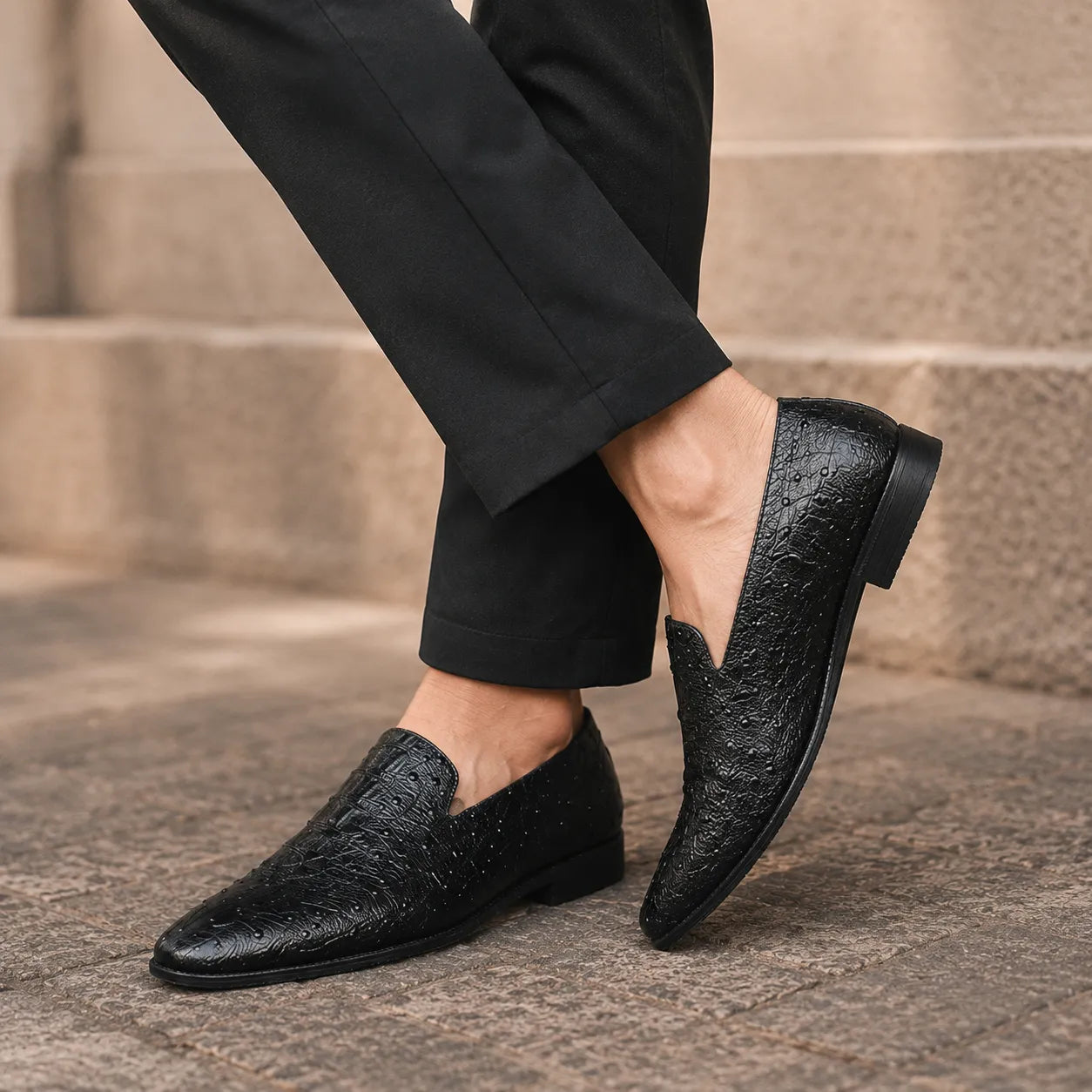 Mocassins Cuir Fait Main Italien