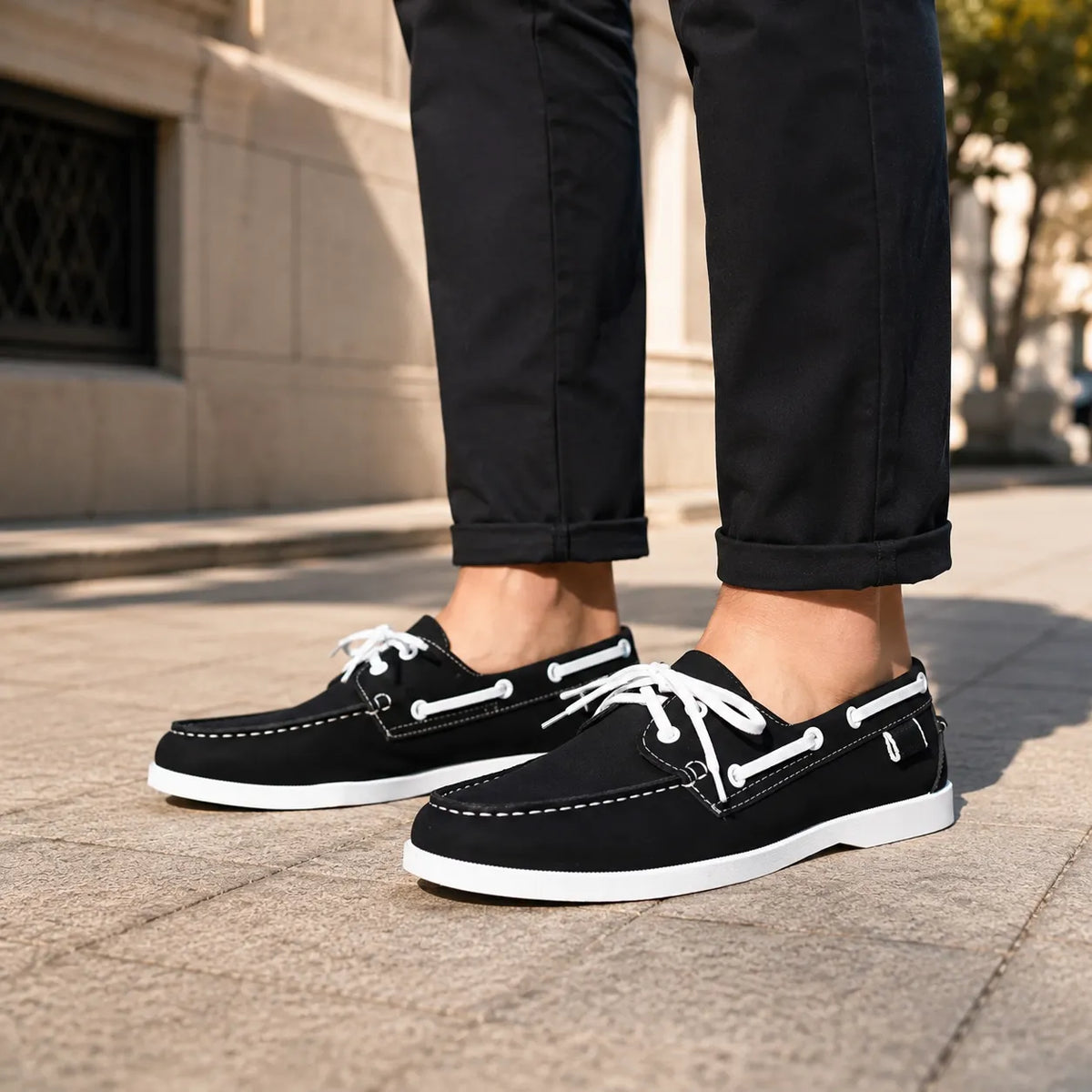 Mocassins Homme Bateau Cuir PU