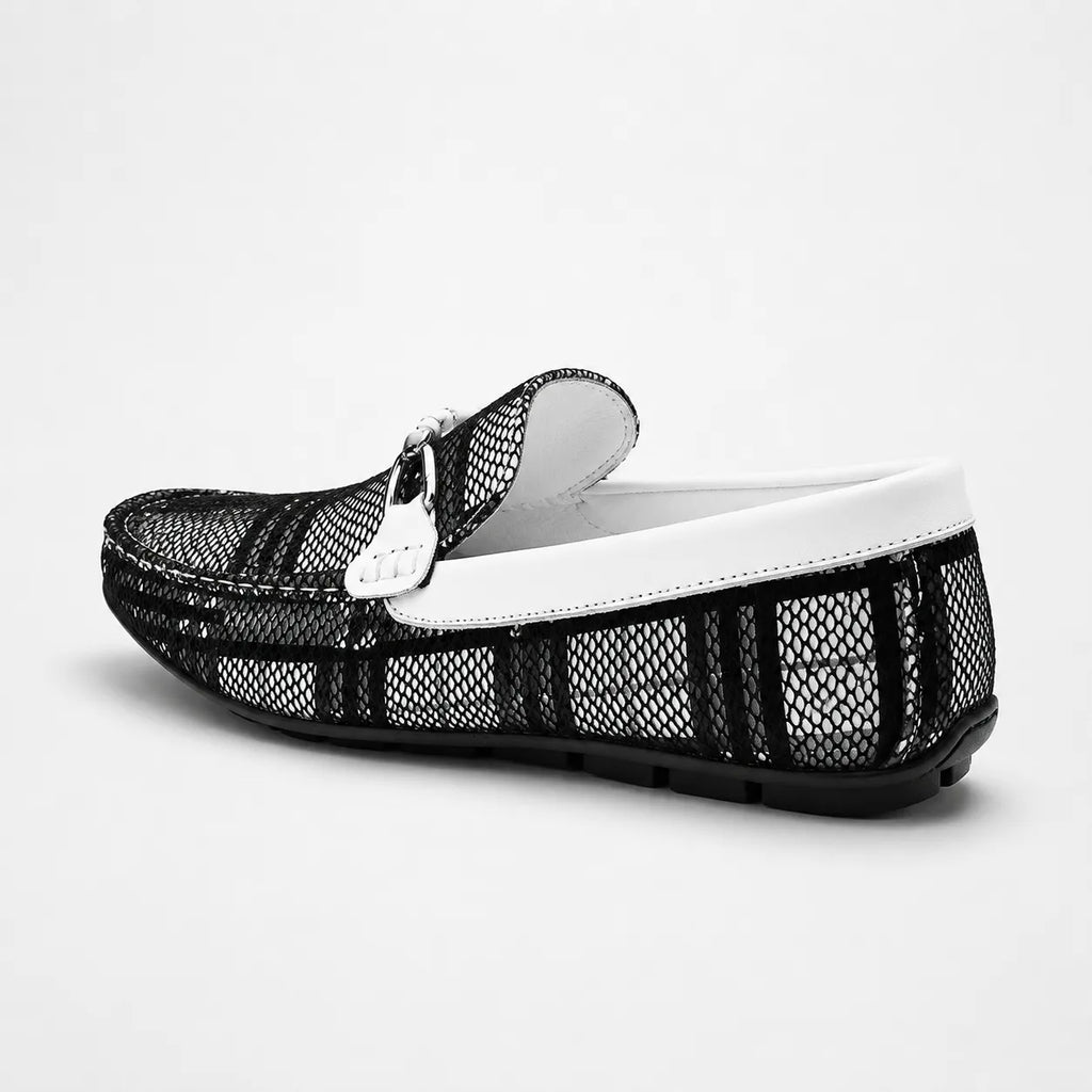 Mocassins Carreaux Cuir Respirant Été