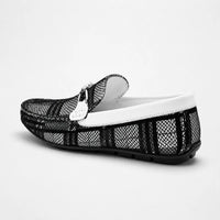Mocassins Carreaux Cuir Respirant Été