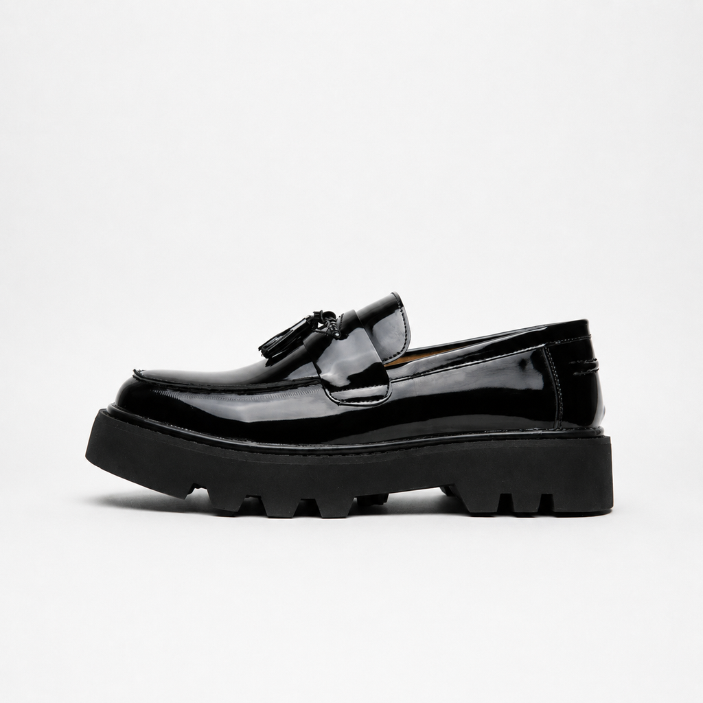 Mocassins Homme Cuir Verni Respirant