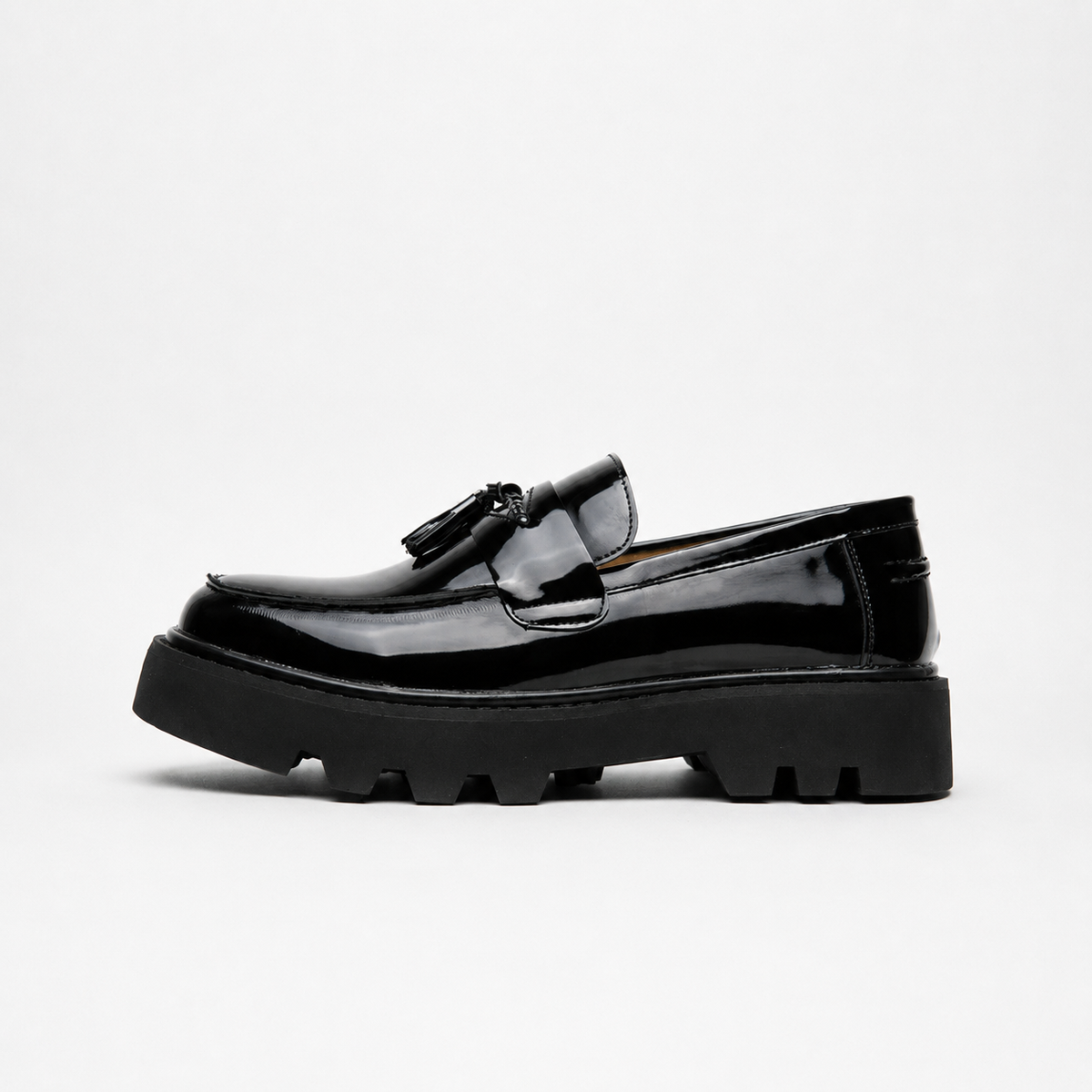 Mocassins Homme Cuir Verni Respirant