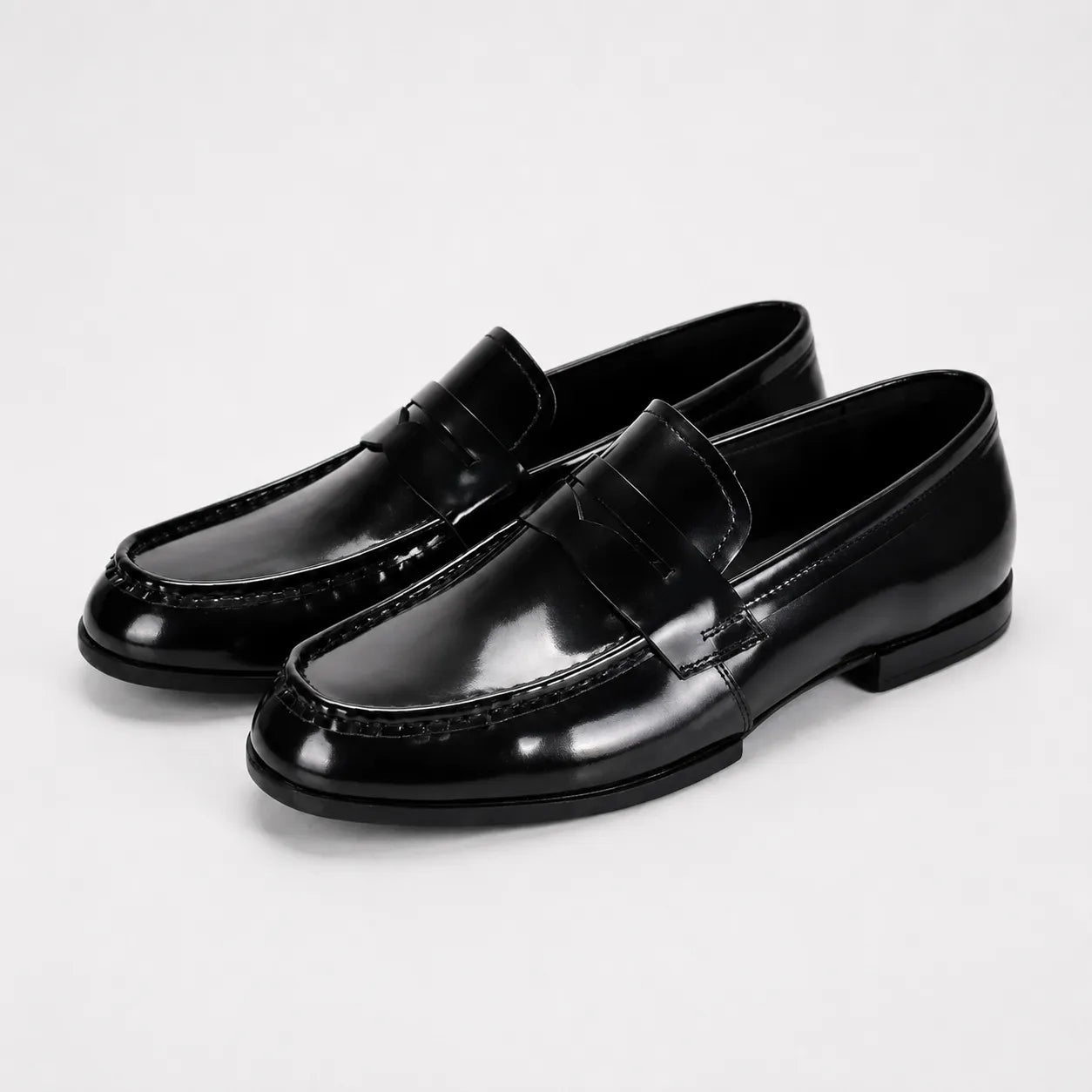 Mocassins Homme Cuir Verni Italien