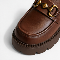 Mocassins Femme Cuir Talon Haut