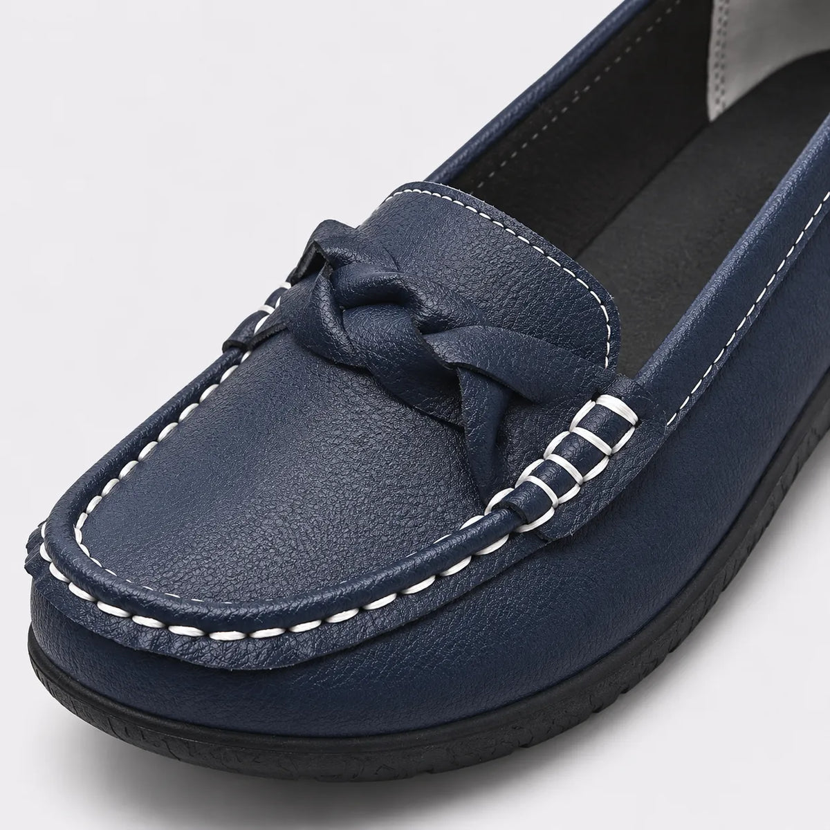 Mocassins Femme Cuir Slip-On Confort