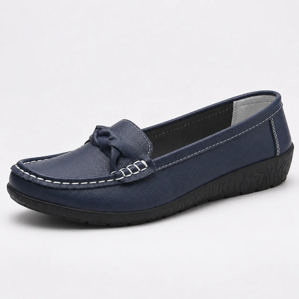 Mocassins Femme Cuir Slip-On Confort