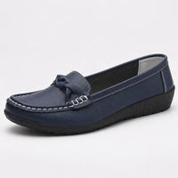 Mocassins Femme Cuir Slip-On Confort