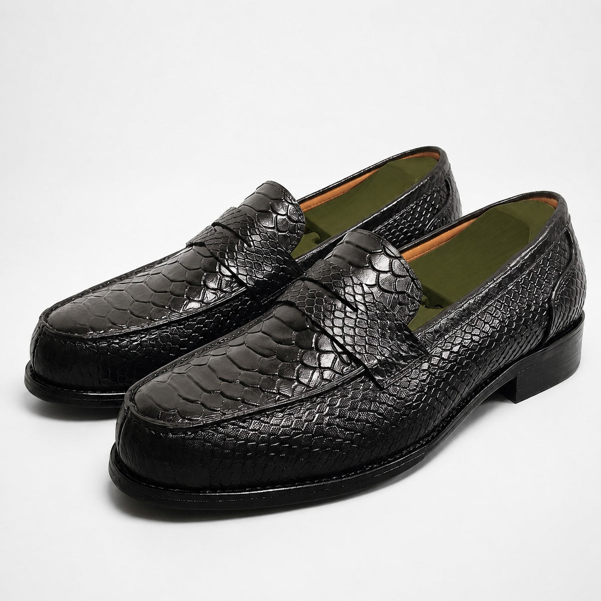 Mocassins Homme Cuir Serpent Luxe