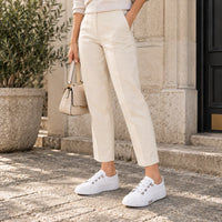 Baskets Femme Cuir Blanc Antidérapant
