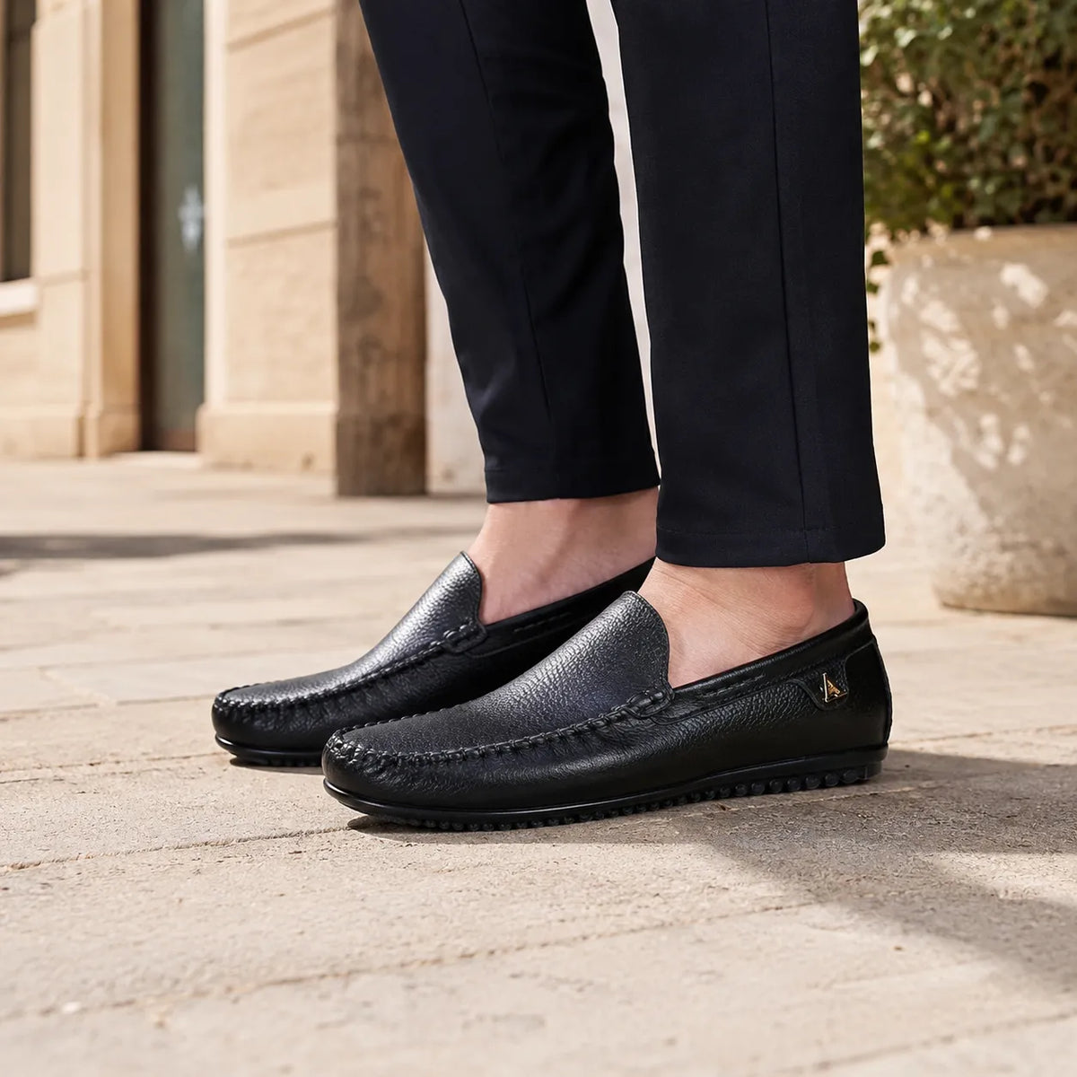 Mocassins Homme Cuir Designer Driving