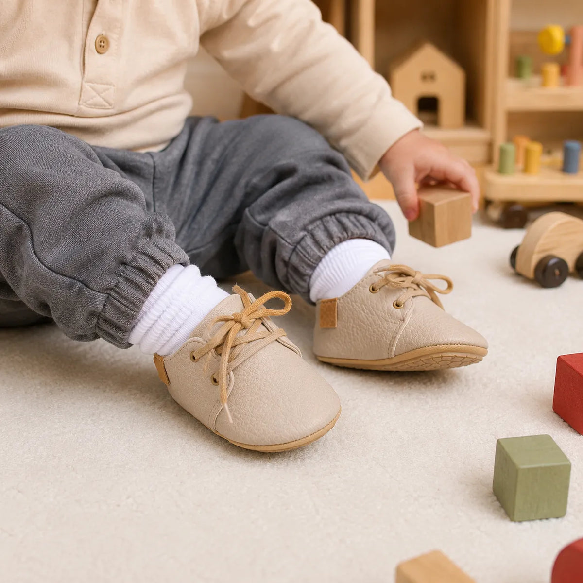 Bottes Bébé PU Rétro Antidérapant