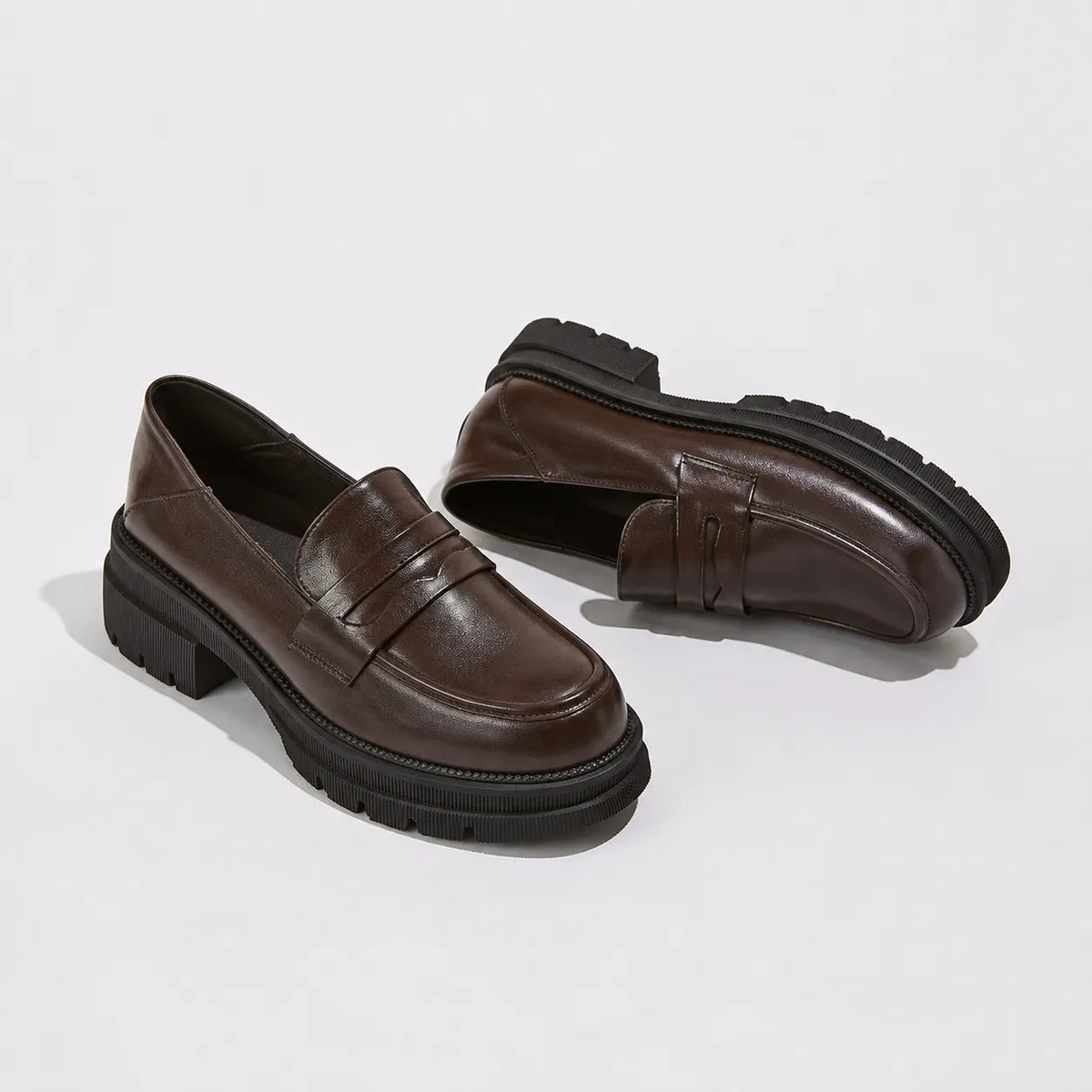Mocassins Plateforme British Rétro