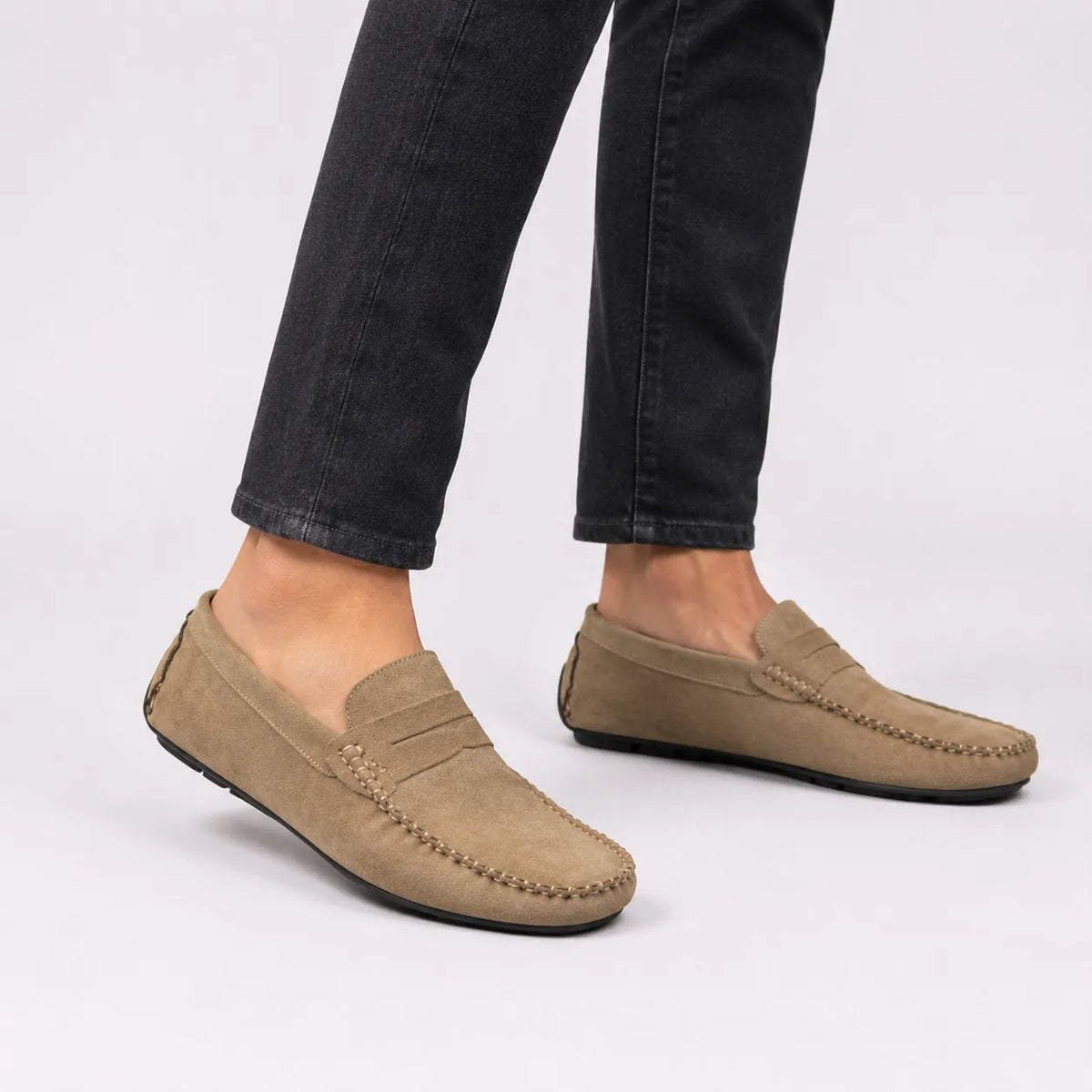 Mocassins Bateau Daim Respirant Slip-On