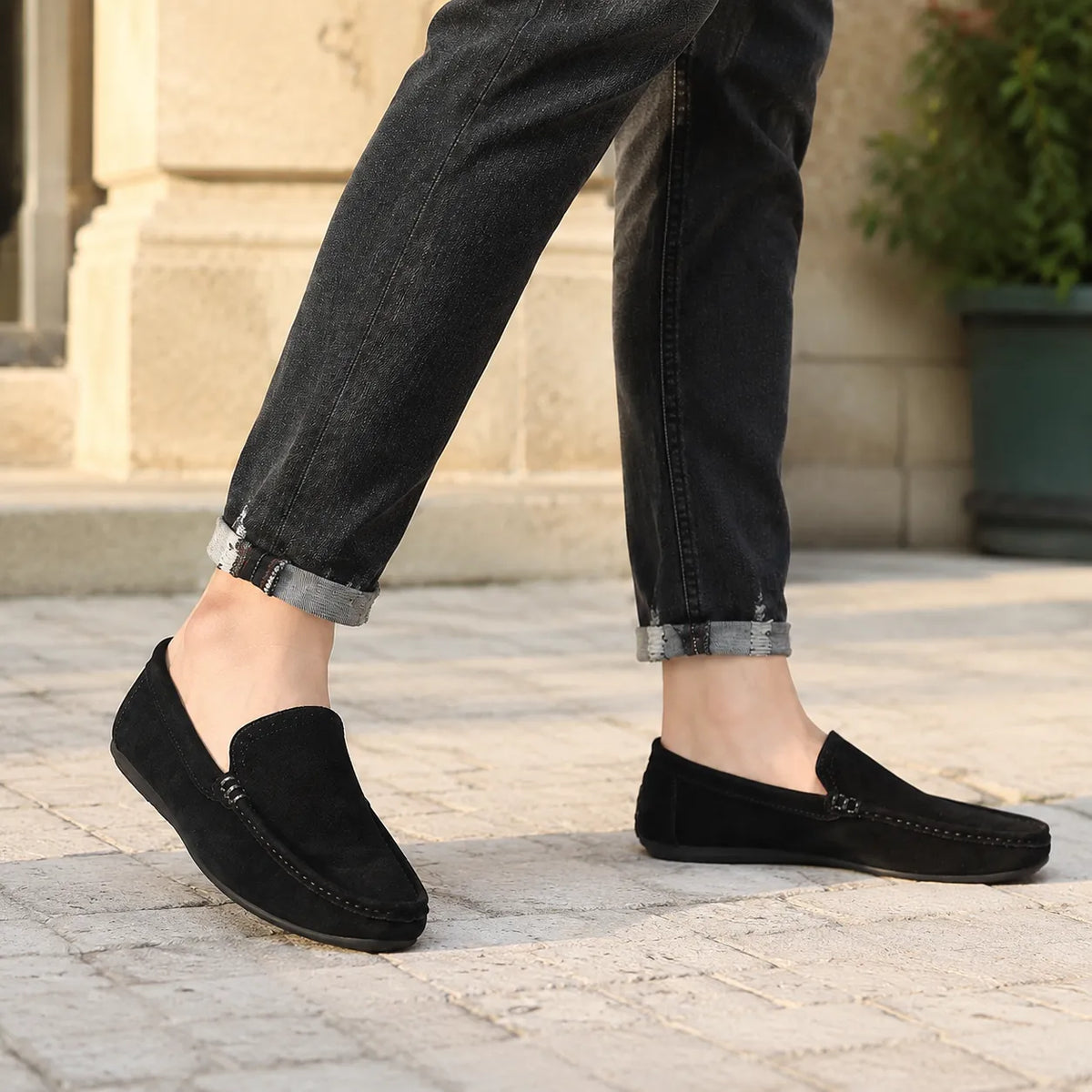 Mocassins Homme Daim Casual Tendance
