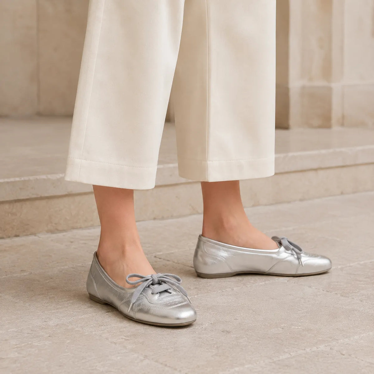 Ballerines Femme Nœud Souple Confort