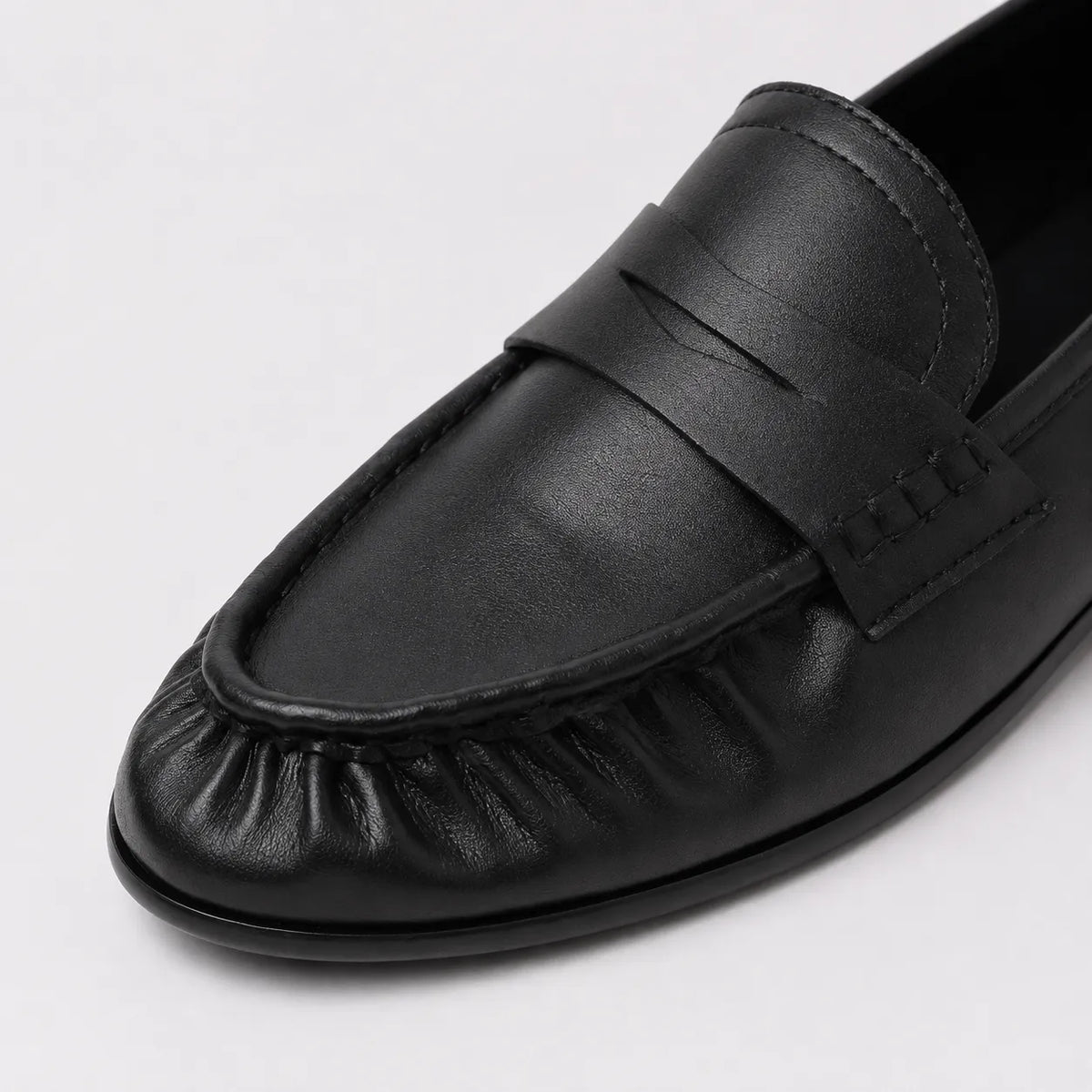 Mocassins Femme Cuir Plissé Luxe