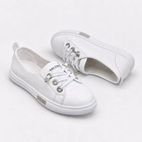 Baskets Femme Cuir Blanc Antidérapant