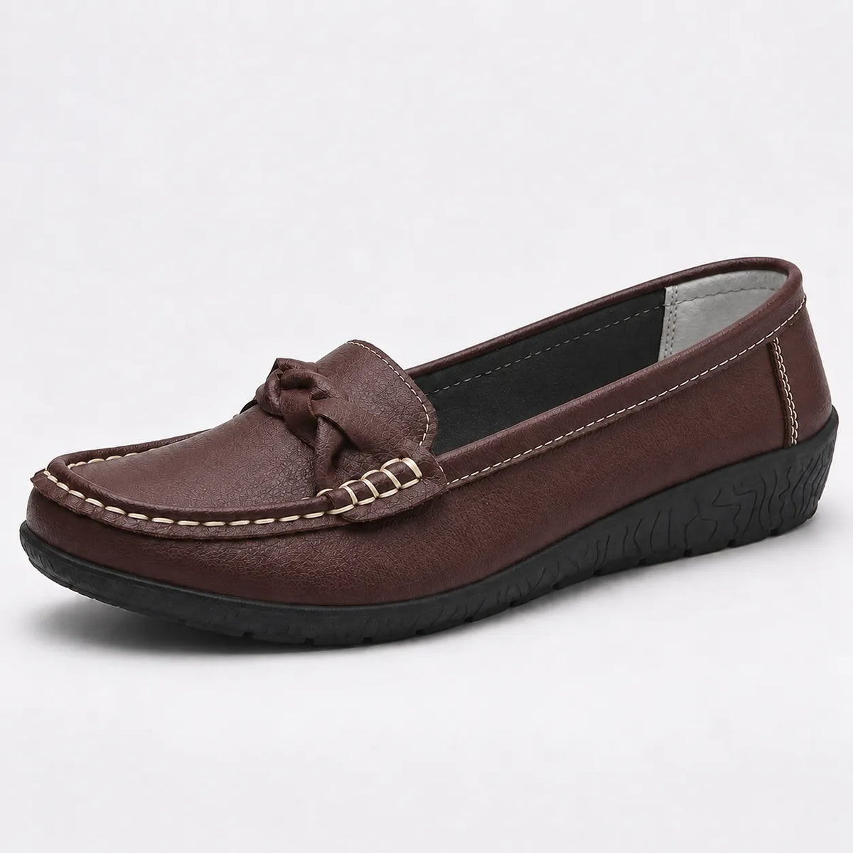 Mocassins Femme Cuir Slip-On Confort