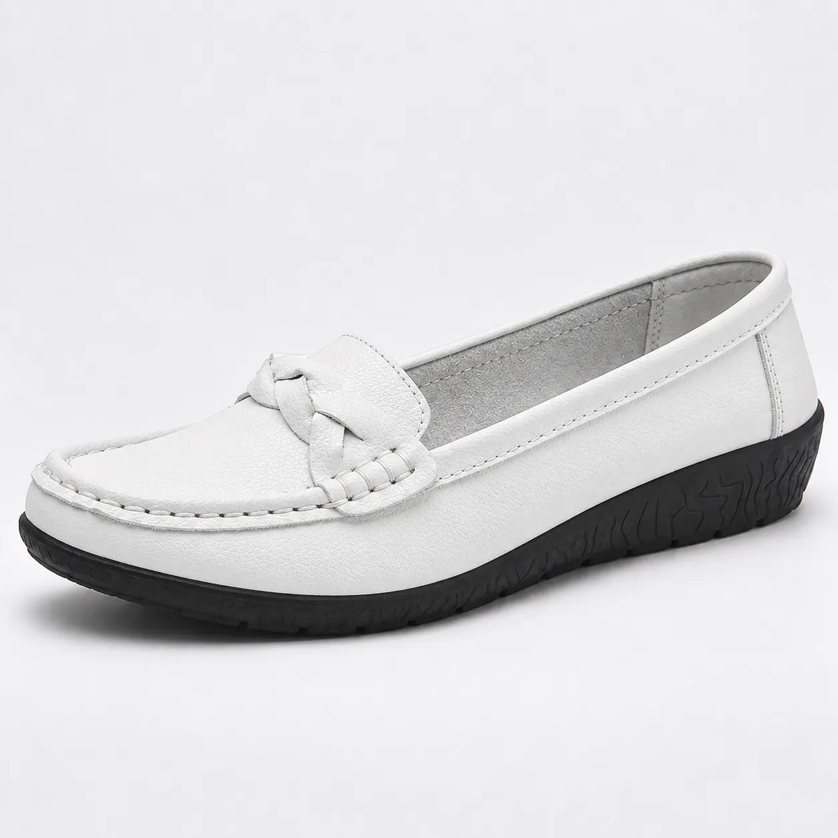 Mocassins Femme Cuir Slip-On Confort