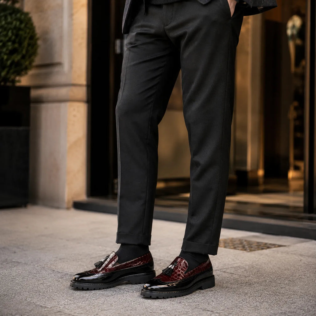 Mocassins Homme Cuir Croco