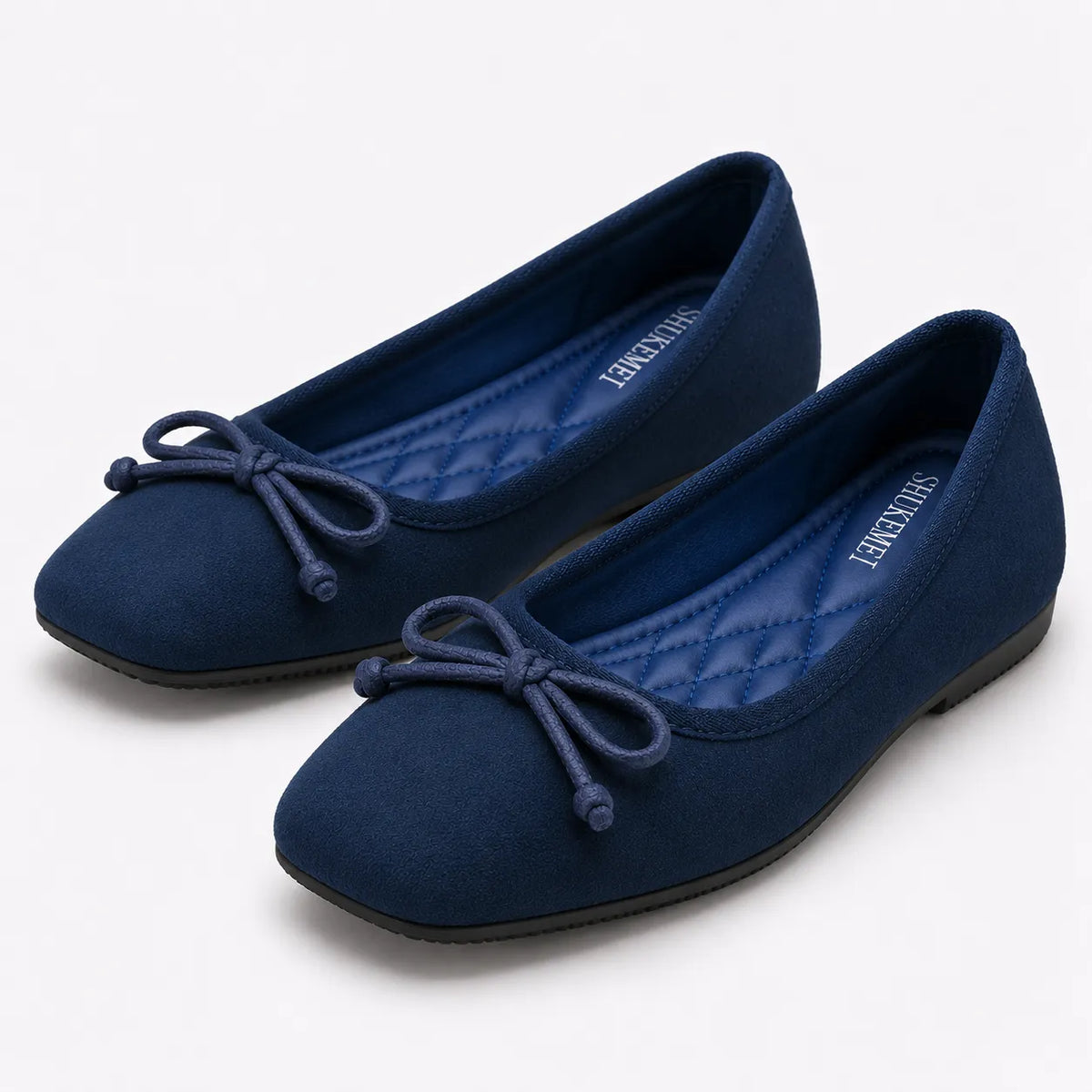 Ballerines Femme Daim Souple Carré