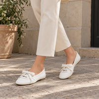 Ballerines Femme Lacets Nœud Confort
