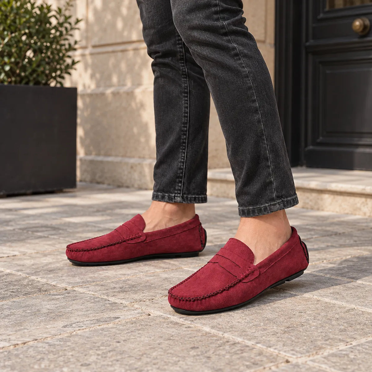 Mocassins Homme Daim Léger Respirant