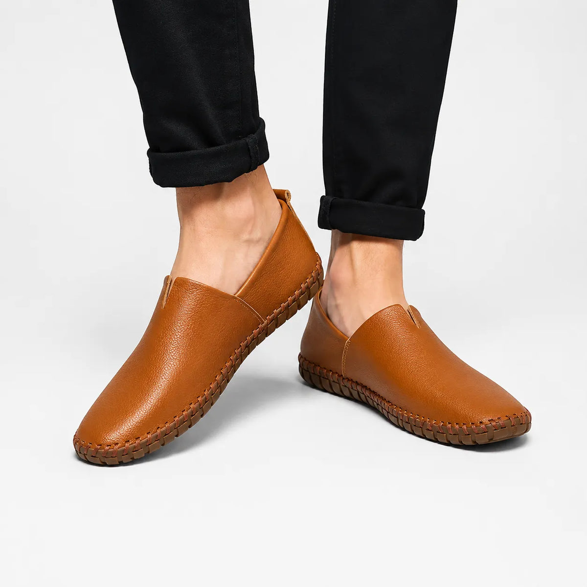 Mocassins Homme Cuir Blanc Business
