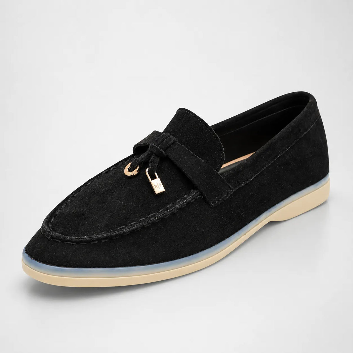 Mocassins Femme Perles Or Bureau
