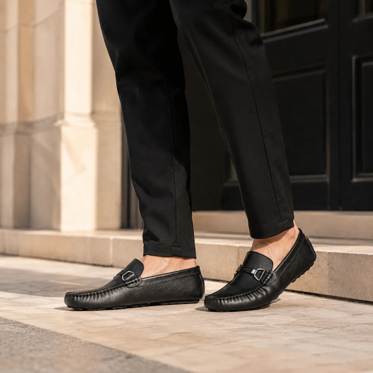 Mocassins Cuir Bureau Slip-On