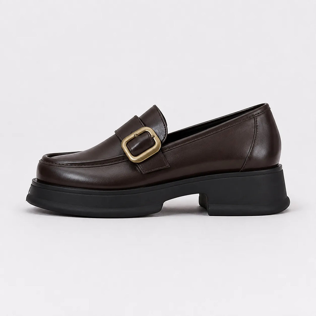 Mocassins Cuir Semelle Épaisse Coréen