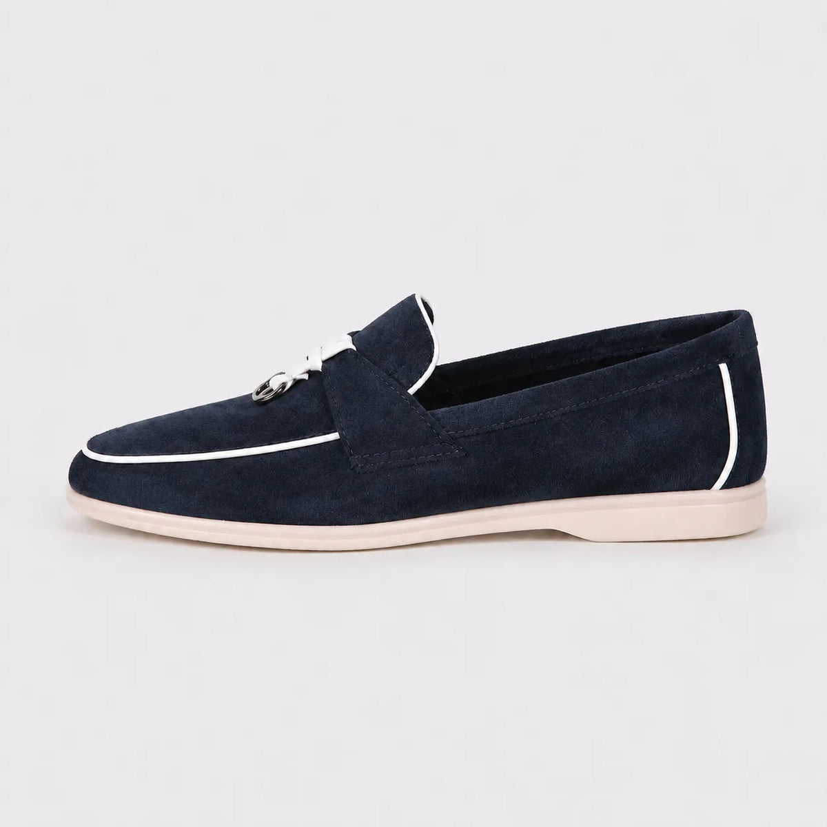 Mocassins Femme Daim Nœud Antidérapant