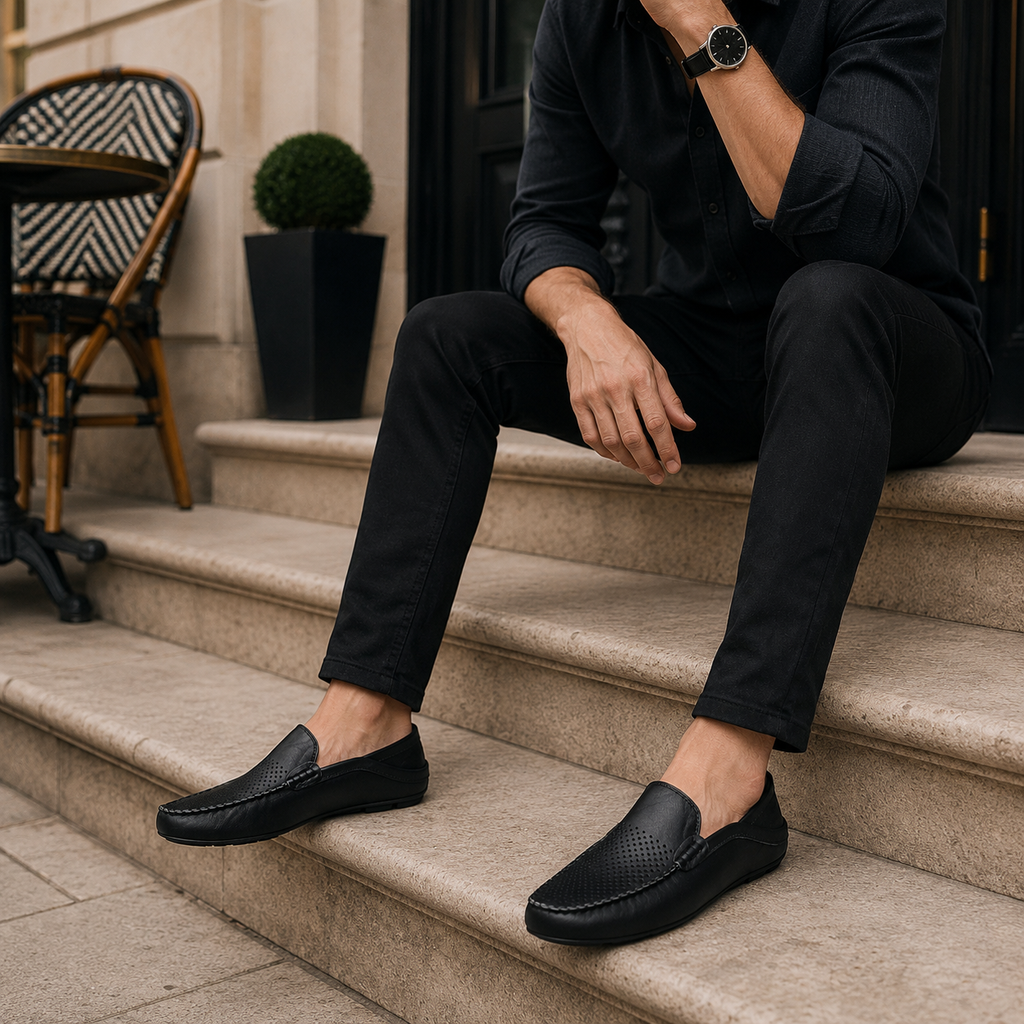 Mocassins Homme Cuir Italien Respirant