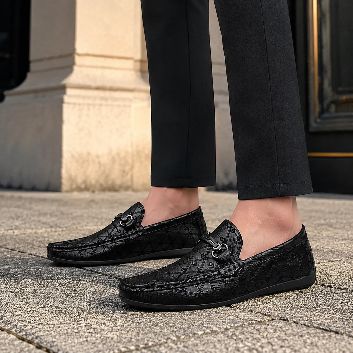 Mocassins Homme Cuir Noir 2026