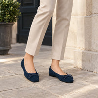 Ballerines Femme Daim Souple Carré