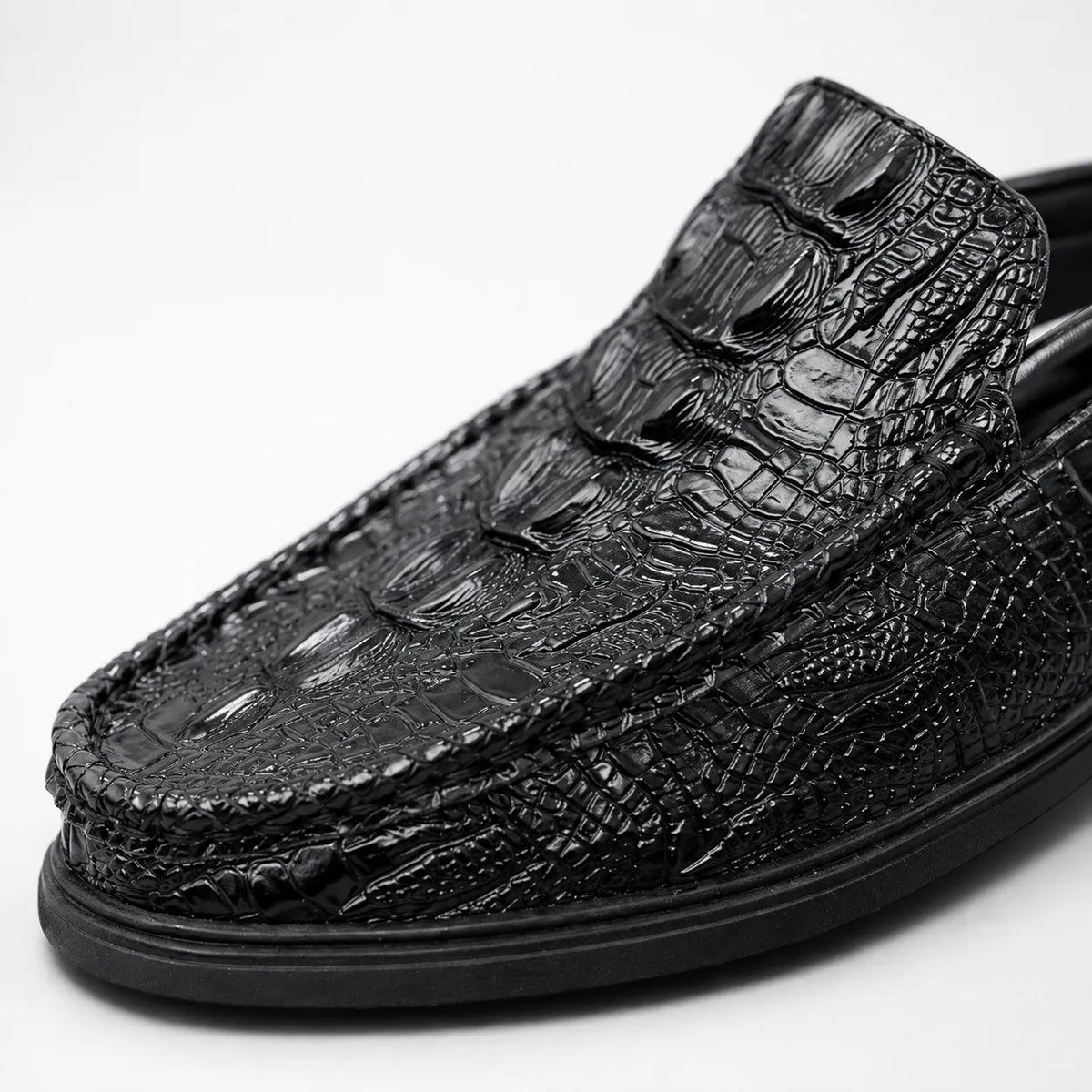 Mules Homme Cuir Croco Été