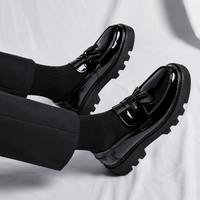 Mocassins Homme Cuir Verni Respirant
