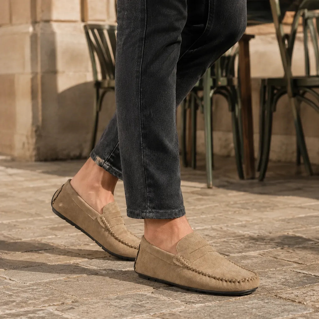 Mocassins Bateau Daim Respirant Slip-On