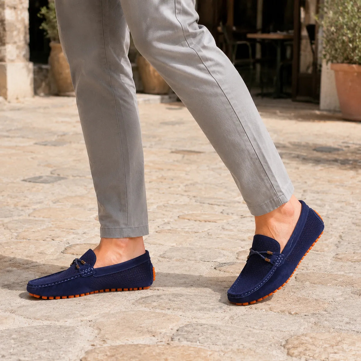 Mocassins Homme Daim Léger Slip-On