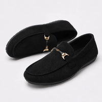 Mocassins Homme Daim Respirant Fait Main