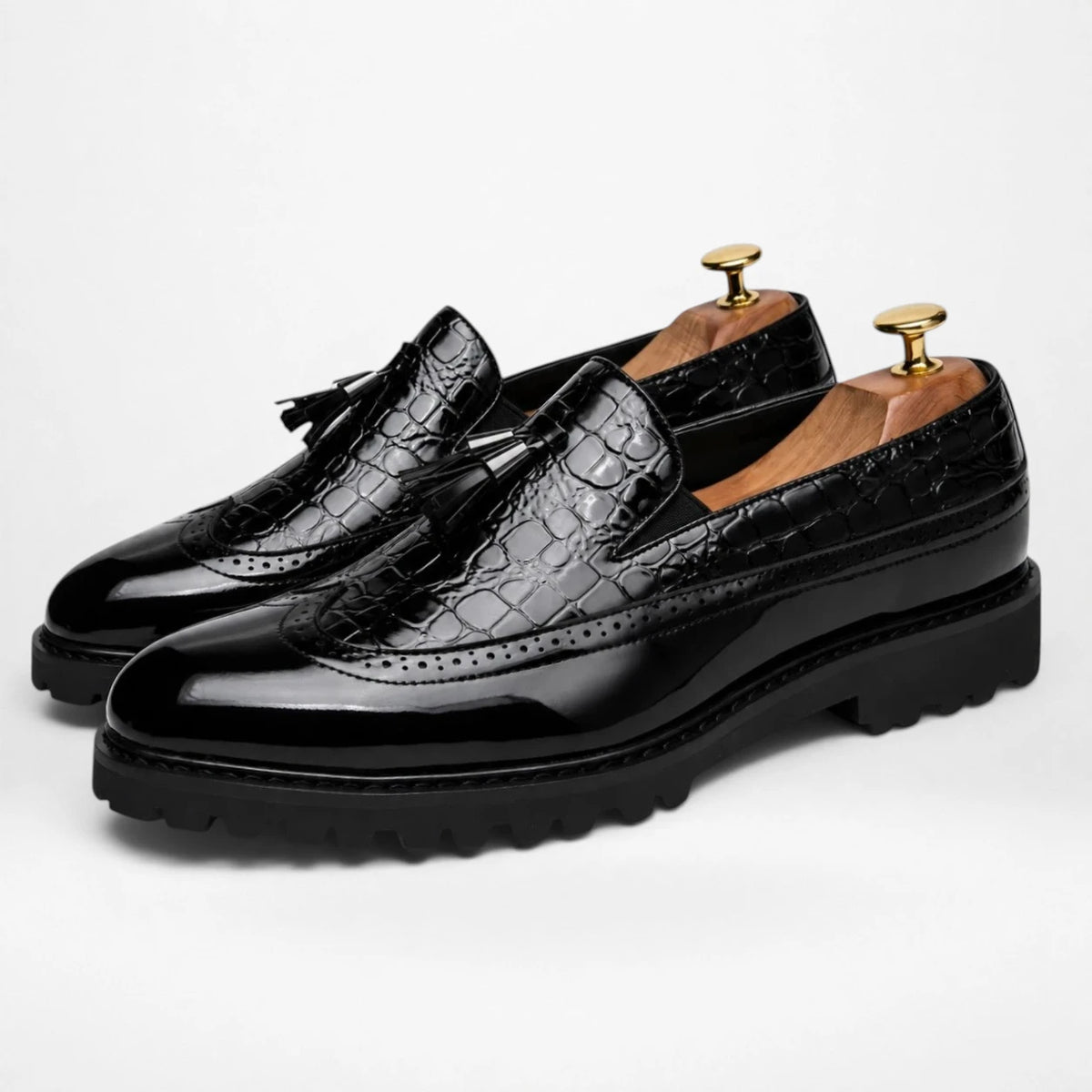 Mocassins Homme Cuir Croco