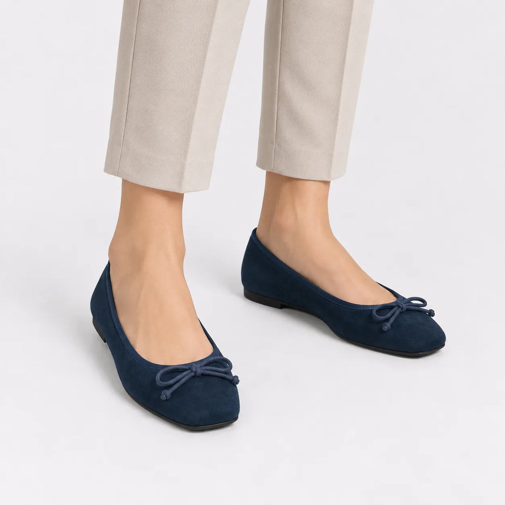Ballerines Femme Daim Souple Carré