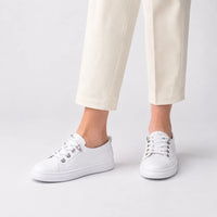 Baskets Femme Cuir Blanc Antidérapant