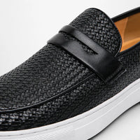 Mocassins Homme Cuir Tressé