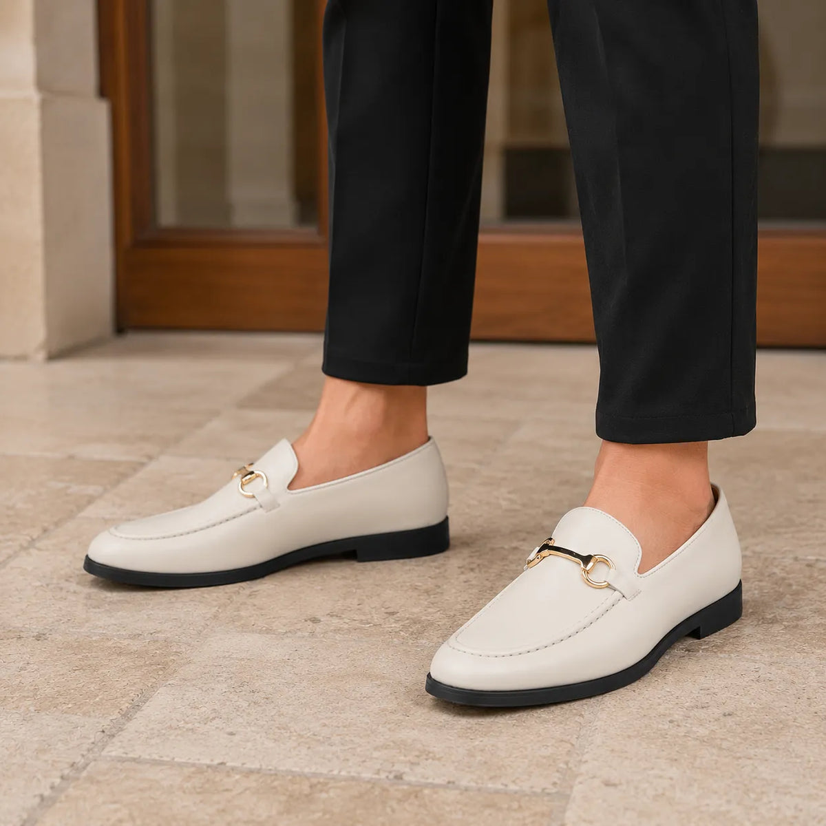 Mocassin à Mors Cuir Léger Slip-On