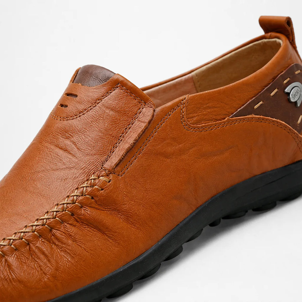 Mocassins Cuir Véritable Homme