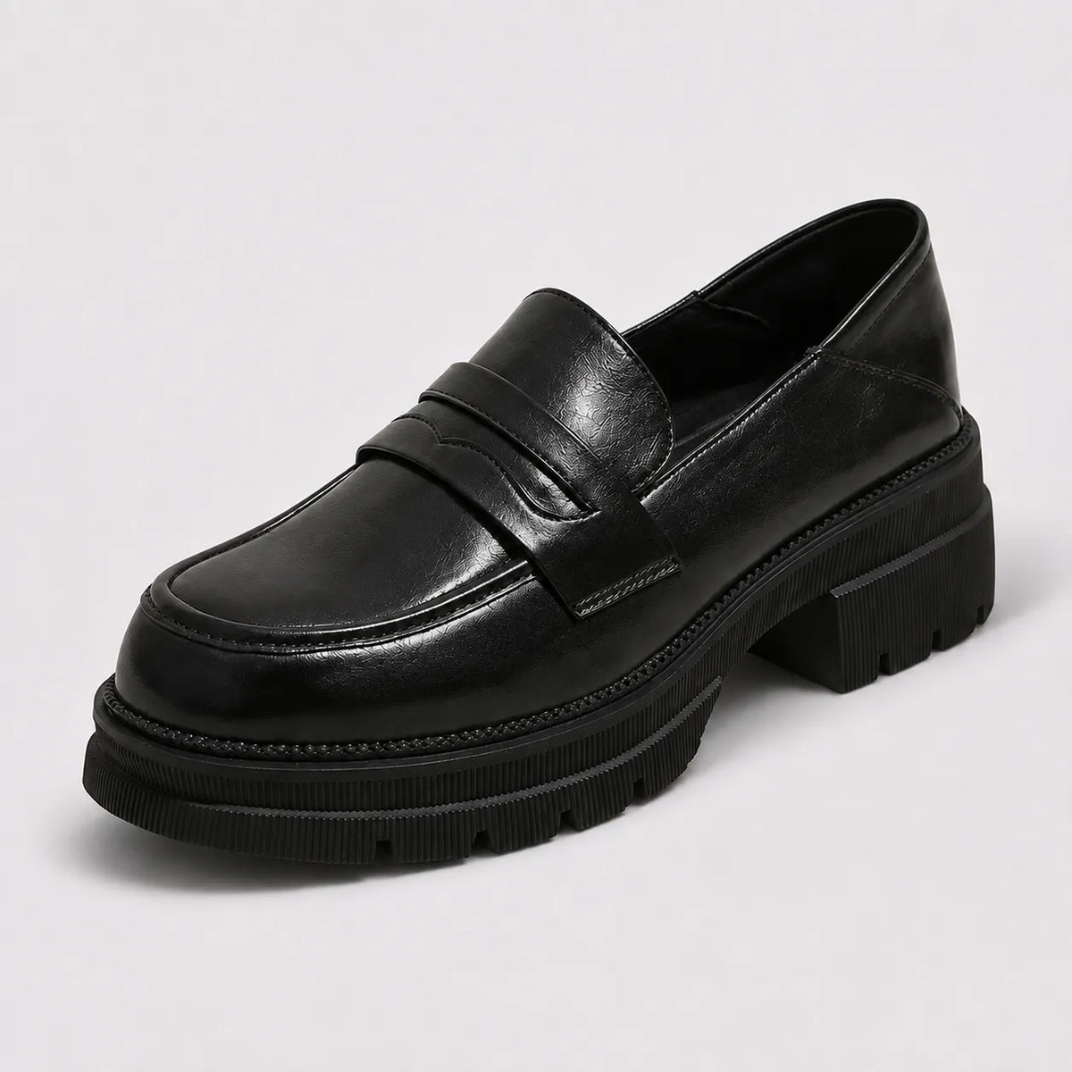 Mocassins Plateforme British Rétro