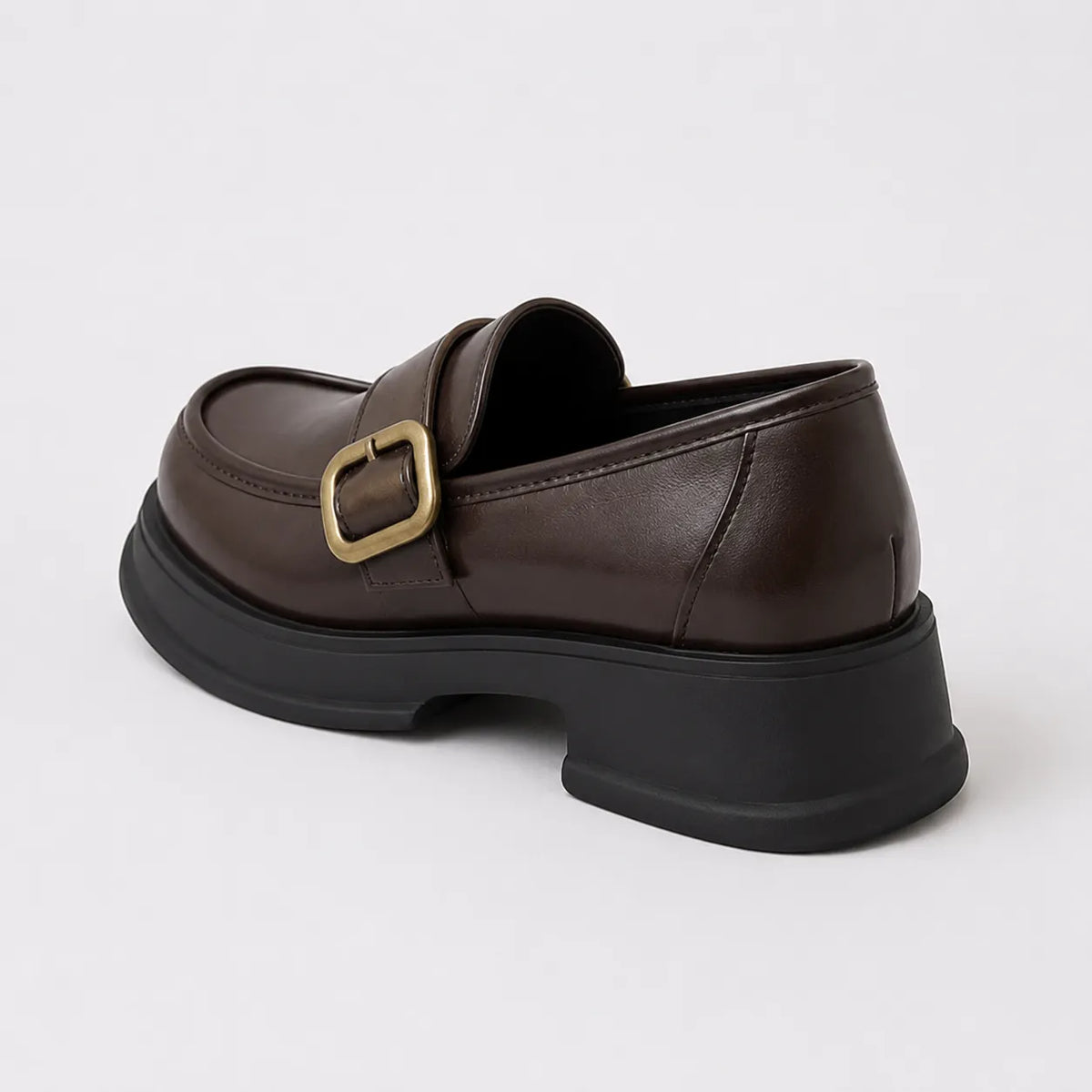 Mocassins Cuir Semelle Épaisse Coréen