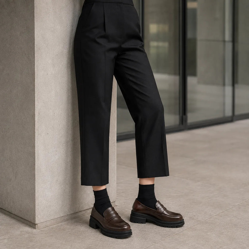 Mocassins Plateforme British Rétro