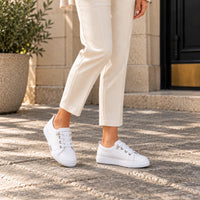 Baskets Femme Cuir Blanc Antidérapant